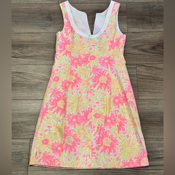 Lilly Pulitzer Janice Shift Dress in Resort White Sun Kissed Pink and Yellow - Picture 5 of 10